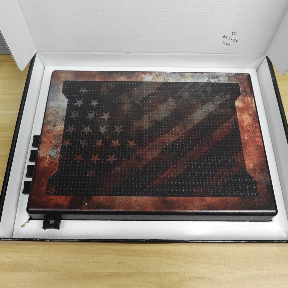 StopBox Pro Black Handgun Safe Stop Box Gun Safe Full Size Rustic Flag SB401RF